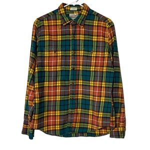 J. Crew Classic Double-Brushed Mid Weight Flannel Multicolored Men's Medium